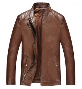 Chaquetas de piel sintética para hombre, abrigos de piel sintética para otoño e invierno 2022, chaqueta de motocicleta, ropa de cuero de negocios con cuello levantado para hombre