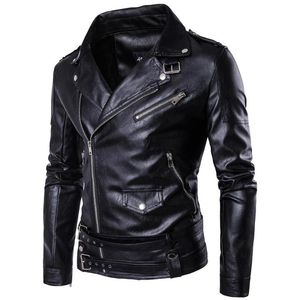 Hommes de fourrure Faux 2023 conception moto Bomber veste en cuir hommes automne col rabattu Slim Fit mâle manteaux grande taille M-5XL