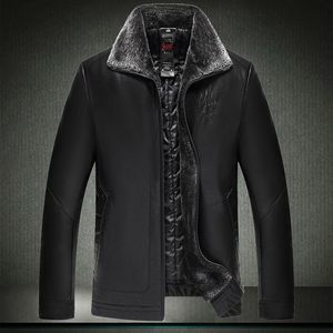 Hommes fourrure Faux 5XL taille 7XL 6XL hommes hiver Parkas polaire cuir veste Plus velours garder au chaud épais élégant Mans manteau 8828