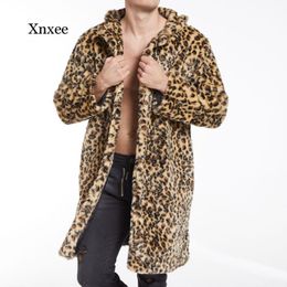 Abrigo de piel sintética de leopardo para hombre, abrigo de invierno para hombre, abrigo de invierno, moda cálida, abrigo con cuello de lana para exteriores, chaqueta para hombre de alta calidad 230908