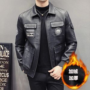 Fourrure pour hommes Fausse fourrure Vestes en cuir pour hommes Automne Hiver Casual Moto PU Veste Biker Manteaux en cuir Marque Vêtements Plus la taille S-5XL 231220