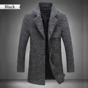 Heren Bont Nepbont Nieuwe Collectie Lange Wollen overjas Voor Mannen Winter Mode Trenchcoat Dikker Mannelijke Jas jas Plus Size T221007