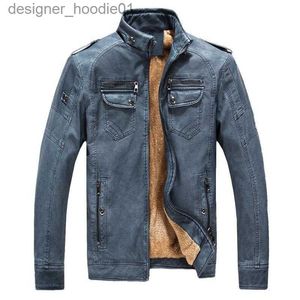 Chaqueta de piel sintética para hombre, chaqueta de piel auténtica, azul, marrón, negro, ropa para hombre, abrigo Vintage genuino L230913