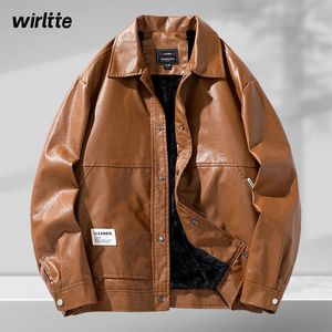 Fourrure pour hommes fausse fourrure hiver chaud veste en cuir hommes épais doublure de fourrure mode mâle moto Parkas manteau moto PU vestes vêtements d'extérieur pour hommes 231120