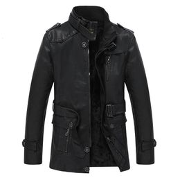 Hommes fourrure Faux cuir vestes automne décontracté moto PU veste Biker manteaux marque vêtements longue polaire hommes 231219