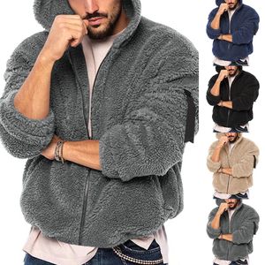 Fourrure pour hommes Faux Mens Teddy Bear Manteau polaire hiver automne chaud à manches longues veste moelleux vêtements à capuche pull à capuche coupe-vent 231214