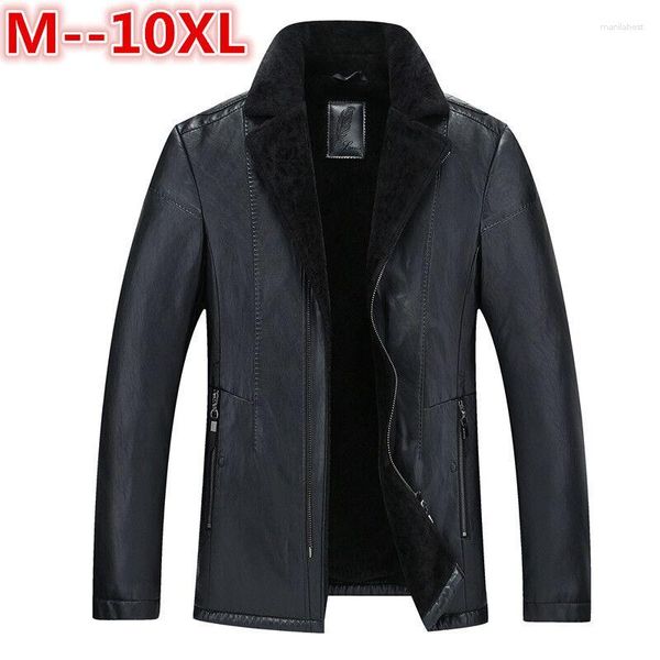 Fourrure pour hommes véritable 10XL 8XL hiver hommes manteaux en Cuir peau de porc Veste pilote fausse laine d'agneau vestes de moto Manteau Veste Cuir Homme