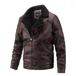 Hommes fourrure hommes hiver cuir vestes laine doublure chaud vers le bas et manteaux haute qualité mâle décontracté Oblique fermeture éclair PU XXL