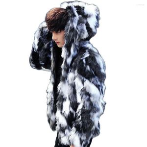 Veste d'hiver en fourrure pour hommes, fausse veste décontractée chaude et épaisse, doublure en fourrure, manteau masculin tendance coréenne