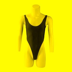 Heren g-strings heren sexy bodysuit ademende ondergoed ijs zijde T-vormige doorzichtige jumpsuit hoge vork erotische lingerie bodysuitmen's