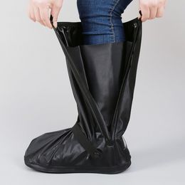 Galoshes Rain de chaussure de pluie Bottes hautes étanches épaissies épaissies Sole extérieur randonnée Boots de pluie pvc noir pvc