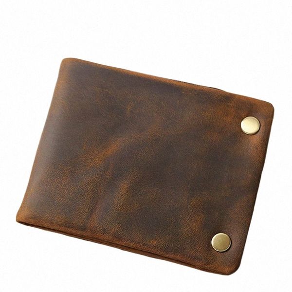 billetera trifold de cuero genuino para hombres wowen con cremallera de cuero natural portador de cartera de cartera de monedas de monedas de monedas de monedas w88c#