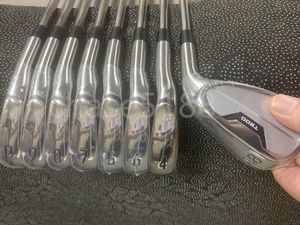 Men's Golf Club Silver T200 Golf Irons Fer Set 4-9 P (8pcs) avec couvercle de tête en acier / graphite d'arbre