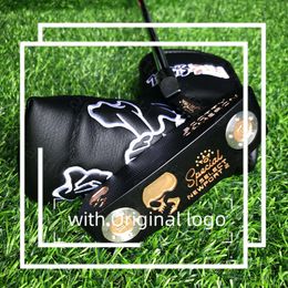 Putter de golf masculin Skull Gold Right-Douged High Quality 32/33/34/35 pouces avec couverture avec logo 911