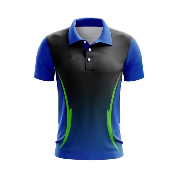 T-shirt de golf pour hommes, polo à revers, haut de pêche, badminton, maillot de sport respirant, football, golf, séchage rapide, manches courtes