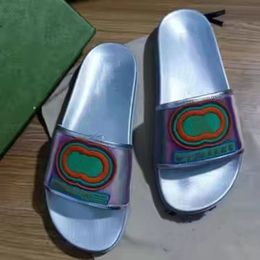Heren good game slide sandaal dames Interlocking G reliëf pantoffel designer luxe sandalen poolslippers 01