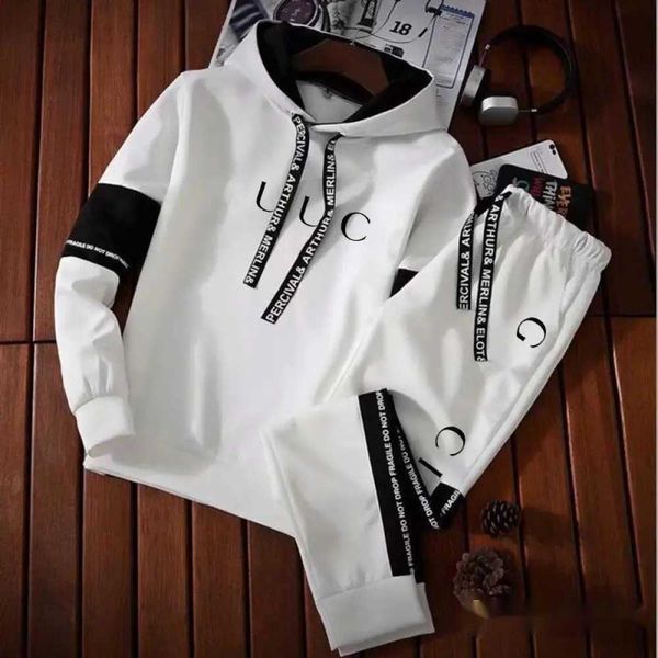 Ropa deportiva GUGU para hombre, ropa deportiva de marca, suéter, pantalones, tendencia GG de lujo, BOS PRA, letra, moda, marca deportiva con capucha, traje DD, patrón de letras pullover028T