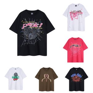 T-shirt haïkyuu masculin Designer American Trend Hip Hop Rock Rock Women's Short à manches Mousse T-shirt Spider imprimé