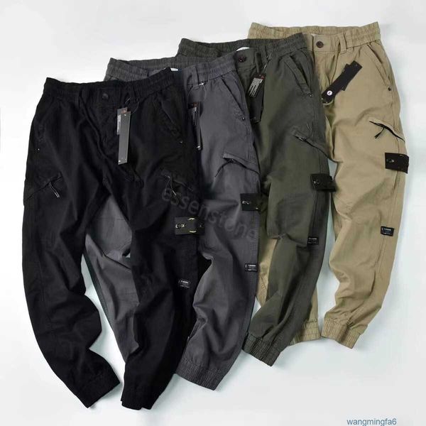 Insignia de alta calidad para hombres Parches Pantalón de pista Cartas de moda Diseñador de piedra Jogger Pantalones de carga Cremallera Mosca Deportes largos 4Homme Ropa Isla Pkje