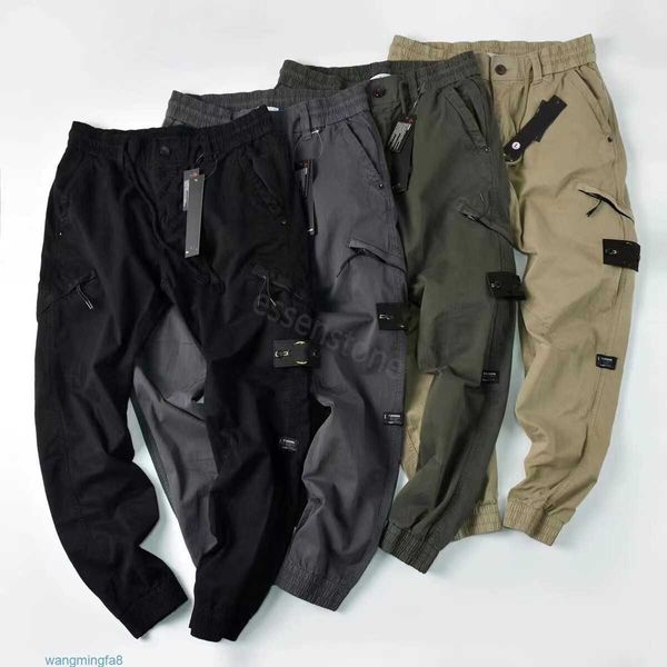 Insignia de alta calidad para hombres Parches Pantalón de pista Letras de moda Diseñador de piedra Jogger Cargo Cremallera Mosca Pantalones deportivos largos 4Homme Ropa Isla 5nxd