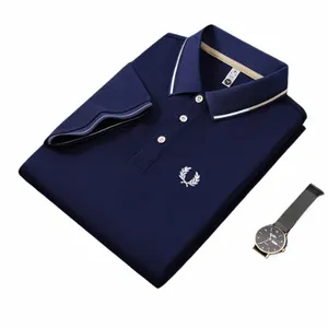 Polo brodé de haute qualité pour hommes Vente chaude 2024 T-shirt d'été Polo Fi Top Tendance Casual Fi Busin Polo n9LO #