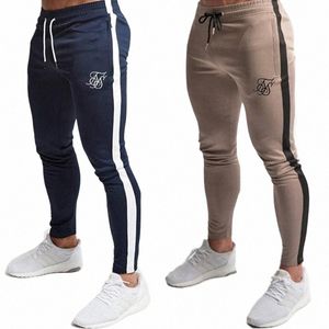 Heren hoogwaardige Sik Silk merk polyester broek fitn casual broek dagelijkse training fitn casual sport joggingbroek y8l5#