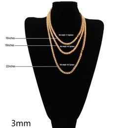 Heren Hiphop Bling Bling Iced Out Tennisketting 1 Rij M 4mm Kettingen Weelderige Klastische Hoogwaardige Mannen C jllQkP244U