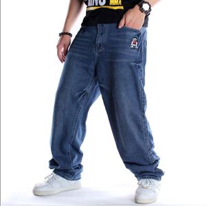 Jeans hiphop pour hommes pantalons de patinage décontracté en vrac, pantalon jeans de streetwear brodé 30-46