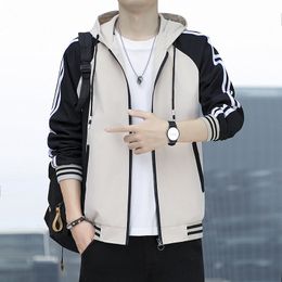 Herren-Kapuzenjacke, neues lässiges Sport-Top, koreanische Version, modische Spleißen-Trend-Herrenjacke