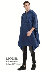 Imperméable coupe-vent à capuche pour hommes avec poches, imperméable léger pour les activités de plein air