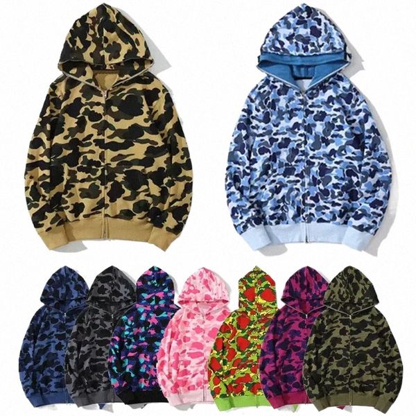 sudadera con capucha de los hombres bepa diseñador de las mujeres camo naranja sudaderas con capucha moda púrpura calle japonesa marea cabeza de tiburón chaqueta marca amigo sudadera con capucha 3D letra impresa top o9YU #