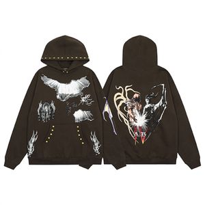 Herenhoodie graffiti hiphopstijl designer hoodie herfst en winter nieuw design gevoel voor high street ins losse hoodie voor heren en dames met capuchon