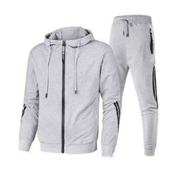 Hoods Hoodie Tracksuit Suits 2 stuks Sweatshirt+Sweatpant Homme Casual Jogging Sportswear jas Oversized Men Men Clothing 211230