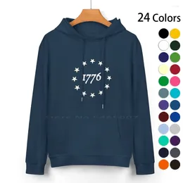 Sweats à capuche pour hommes 1776 pur sweat à capuche en coton pull 24 couleurs amérique états-unis sweat à capuche pour femmes hommes unisexe cadeaux chaleur