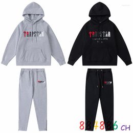 Mannen Truien 2023 Herfst Winter Streetwear Sport Pak Mannen Vrouwen Hoge Kwaliteit Rood Zwart Handdoek Geborduurde Hoodie Pluche Sweatshirts