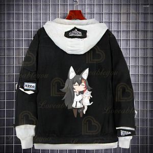 Heren Hoodies 2022 Ontwerp Anime Cartoon Man Vrouwen Kawaii Sweatshirt Spring Denim Jacket Harajuku Long Hooded Jeans