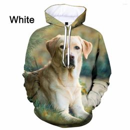 Heren Hoodies 2022 Est Labrador Retriever 3D Hoodie Persoonlijkheid Mode Dog Men Vrouwen Vrouwen Fun Casual Hip-Hop-pullover