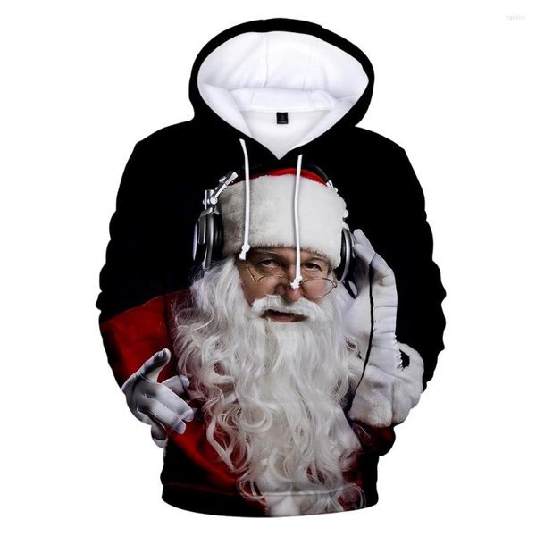 Sudaderas con capucha para hombre 2022 moda Navidad muñeco de nieve 3D impreso Casual suave suelta deportes hombre mujer sudadera