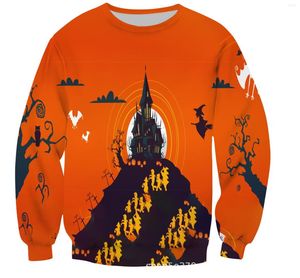 Sweats à capuche pour hommes 2022 Halloween Jack-o-lantern Sweat à capuche Bonhomme de neige Fun Col ras du cou à manches longues