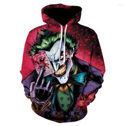 Hommes Hoodies 2022 Jersey Wear Marque À Capuche Hommes Streetwear Clown Poker 3D Imprimé Casual Sportswear Survêtements