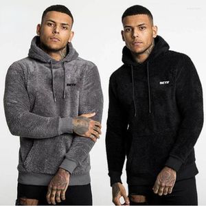 Heren Hoodies 2022 Men Modemerk wol plus fluweel dikke trui jas Fleece warme sweatshirt met kap winter casual pullover teddy tops