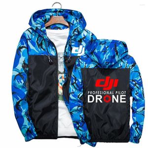 Sweat à capuche avec Logo de pilote professionnel DJI pour homme, Streetwear Harajuku, vêtements unisexes, manteaux de Camouflage d'hiver, 2022