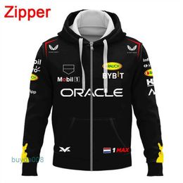 Sudaderas con capucha para hombres 2023/2024 Nuevo F1 Fórmula Uno Equipo de carreras Sudaderas Fans Hombres Cremallera Max 1 Checo 11 Conductor Negro Gran tamaño Primavera Otoño Ropa para niños Abrigo 6xl 6quy