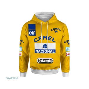 Heren Hoodies 2023/2024 Nieuw F1 Formule 1 Racing Team Sweatshirts Klassiek Retro 1987 Camel Co Branded Buitensporten Casual Rits Top 0mkf