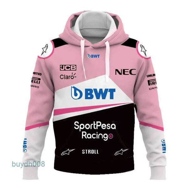 Sweats à capuche pour hommes 2023/2024 Nouveau F1 Formula One Racing Team Sweatshirts Match Point Bwt Fan Rose Confortable Jersey Line Vêtements Saison Power Spq2