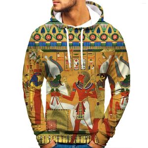 Sudaderas con capucha para hombre 2023 Cultura egipcia antigua Impreso Hombres Harajuku Sudadera Unisex Streetwear Hip Hop Pullover