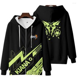 Sweats à capuche pour hommes 2023 Anime Cartoon Honkai Impact 3 Hommes Femmes 3D Sweats à glissière Impression Unisexe Survêtement Cosplay Vêtements Mode