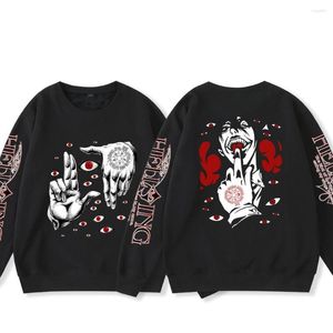 Heren Hoodies 2023 Anime Hellsing Alucard Print Pullover For Men Women Street Hip Hop Harajuku Sweatshirt Spring en Autumn Fleece Tops