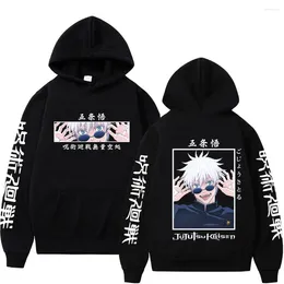 Sweats à capuche pour hommes 2023 Anime Jujutsu Kaisen Sweatshirts Satoru Gojo Graphic Y2k surdimensionné Harajuku Streetwear à manches longues unisexe Sudaderas