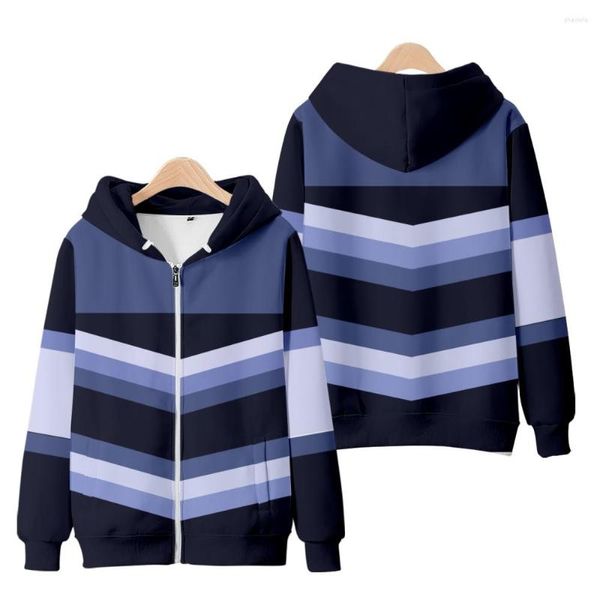 Sudaderas con capucha para hombres 2023 Aphmau Merch Sudadera con capucha Cremallera Llama Púrpura y Rojo Impresión 3D Abrigo fresco Mujeres Hombres Ropa de calle Ropa Kawaii Niños Tops